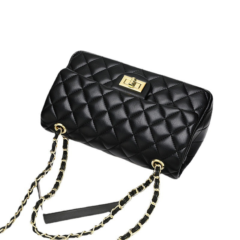 Small Fragrant Lingge Chain Bag 2022 New Large Bag Celebrity Temperament Single Shoulder Messenger Bag Large Capacity Foreign Style Portable