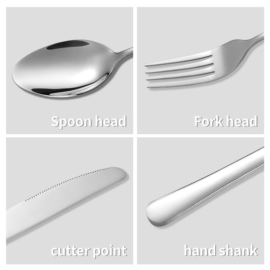 Cutlery Set Cross-border Amazon 1010 Stainless Steel Tableware Suit 5 Main Parts 30 Piece Set Knife, Fork And Spoon Suit