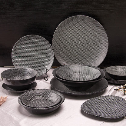 European Cutlery 7-piece Flat Plate Noodle Bowl Salad Bowl
