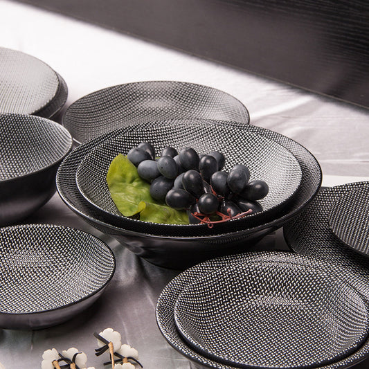European Cutlery 7-piece Flat Plate Noodle Bowl Salad Bowl