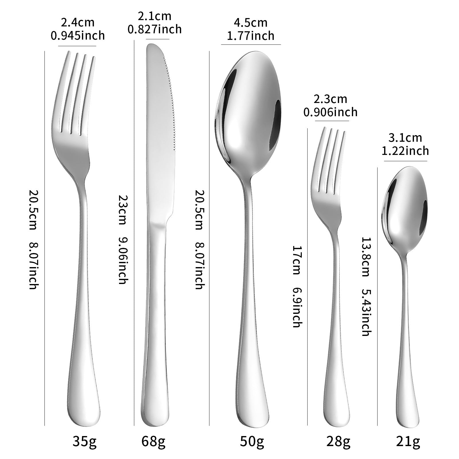 Cutlery Set Cross-border Amazon 1010 Stainless Steel Tableware Suit 5 Main Parts 30 Piece Set Knife, Fork And Spoon Suit