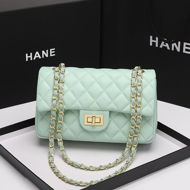 Small Fragrant Lingge Chain Bag 2022 New Large Bag Celebrity Temperament Single Shoulder Messenger Bag Large Capacity Foreign Style Portable