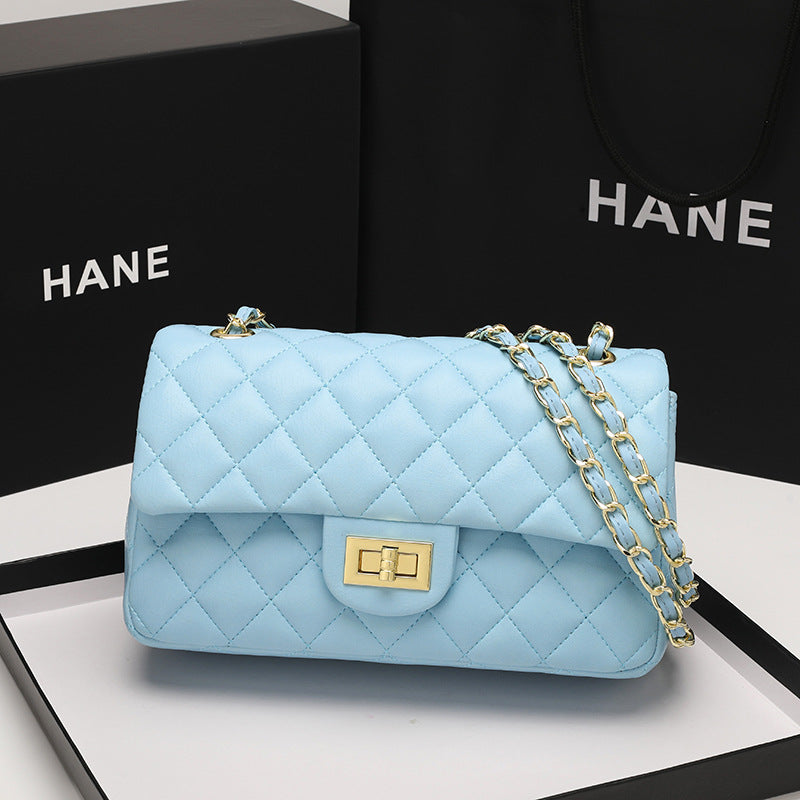 Small Fragrant Lingge Chain Bag 2022 New Large Bag Celebrity Temperament Single Shoulder Messenger Bag Large Capacity Foreign Style Portable