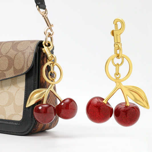 Cherry Fruit Bag Pendant Cherry Keychain Handbag Pendant Creative Lady Gift Car Decoration