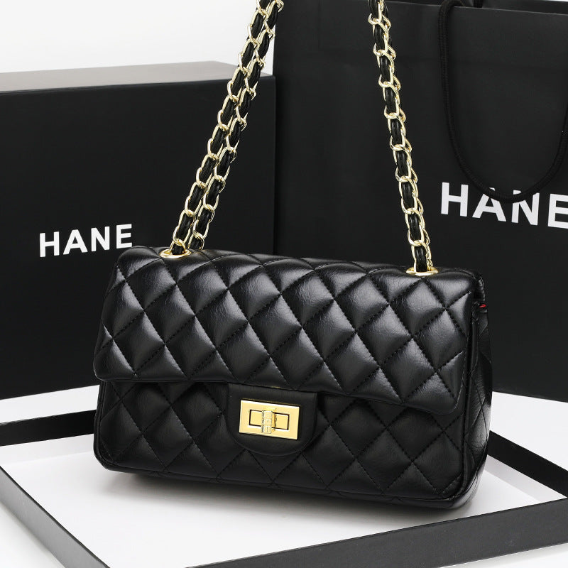 Small Fragrant Lingge Chain Bag 2022 New Large Bag Celebrity Temperament Single Shoulder Messenger Bag Large Capacity Foreign Style Portable