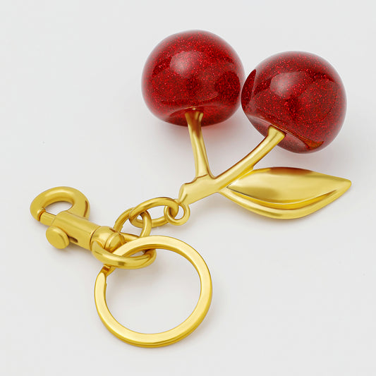 Cherry Fruit Bag Pendant Cherry Keychain Handbag Pendant Creative Lady Gift Car Decoration